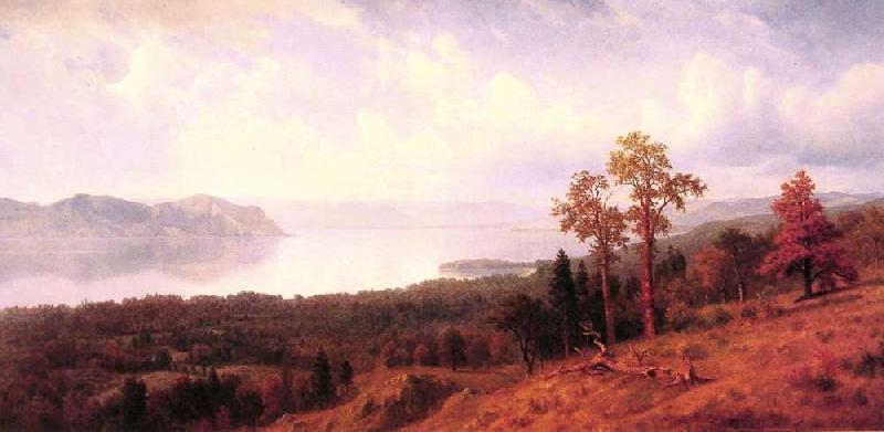 Albert Bierstadt View of the Hudson Looking Across the Tappan Zee-Towards Hook Mountain